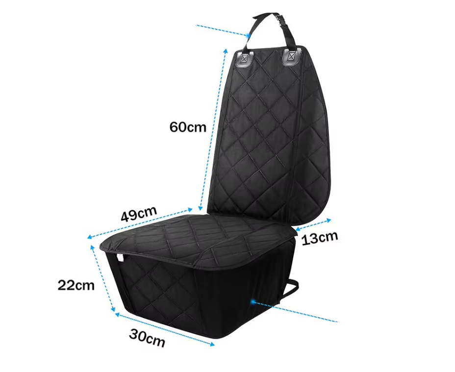 Waterproof Front Seat Protector for Dogs - Non-Slip Car Seat Cover with Scratch Protection