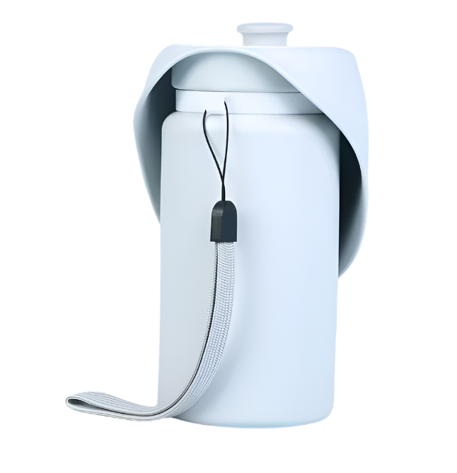 Travel Water Bottle with Collapsible Bowl