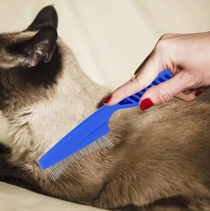 Flea Comb Set for Pets - Fine-Toothed Combs for Cats and Dogs