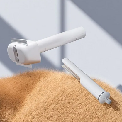 2-in-1 Pet Brush with Trimmer for Effective Grooming
