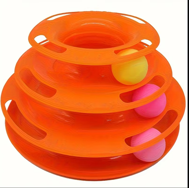 3-Level Cat Toy with Balls - Play Tower