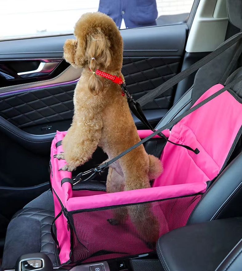 Foldable Car Seat for Dogs - Stable and Waterproof Dog Seat with Safety Belt