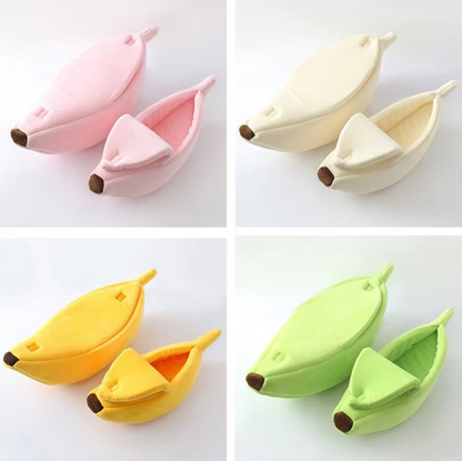 Banana-Shaped Baby Nest for Dogs and Cats – Cozy Winter Bed for Pets