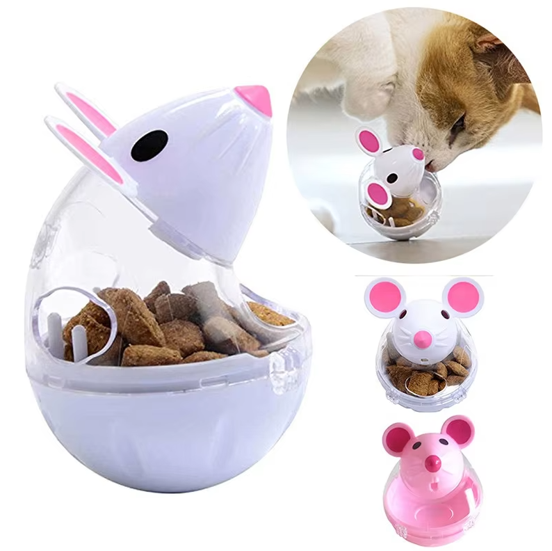 Cat Toys Food Dispenser - Interactive Mouse with Treat Distribution