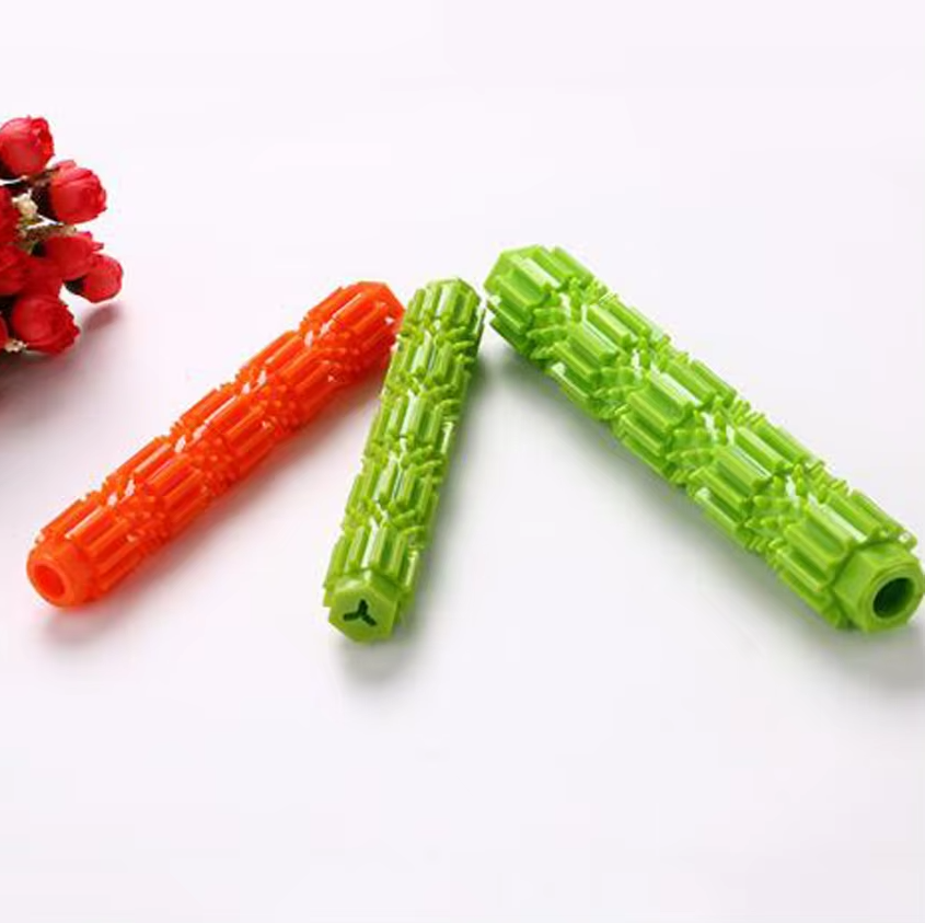 Dog Chew Toy - Durable Teething Stick with Treat Function and Dental Hygiene Effect