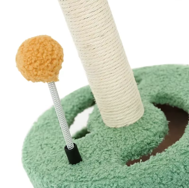 Sunflower Cat Tree - Scratching Post with Toys and Interactive Cat Playground