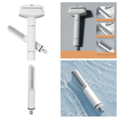 2-in-1 Pet Brush with Trimmer for Effective Grooming
