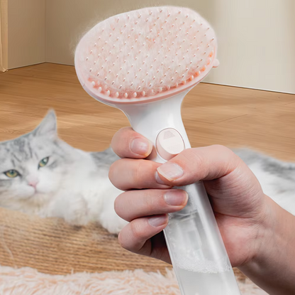 Dry Foam Brush for Pets with Built-In Cleaning Dispenser