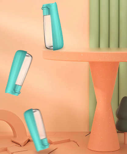 Portable Water Bottle for Dogs - Leak-Proof Travel Dispenser with Integrated Bowl