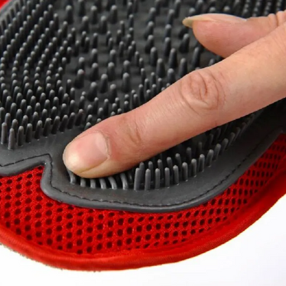 Dog Bath Mitt - Massage and Coat Brush for Dogs for Gentle Cleaning and Care