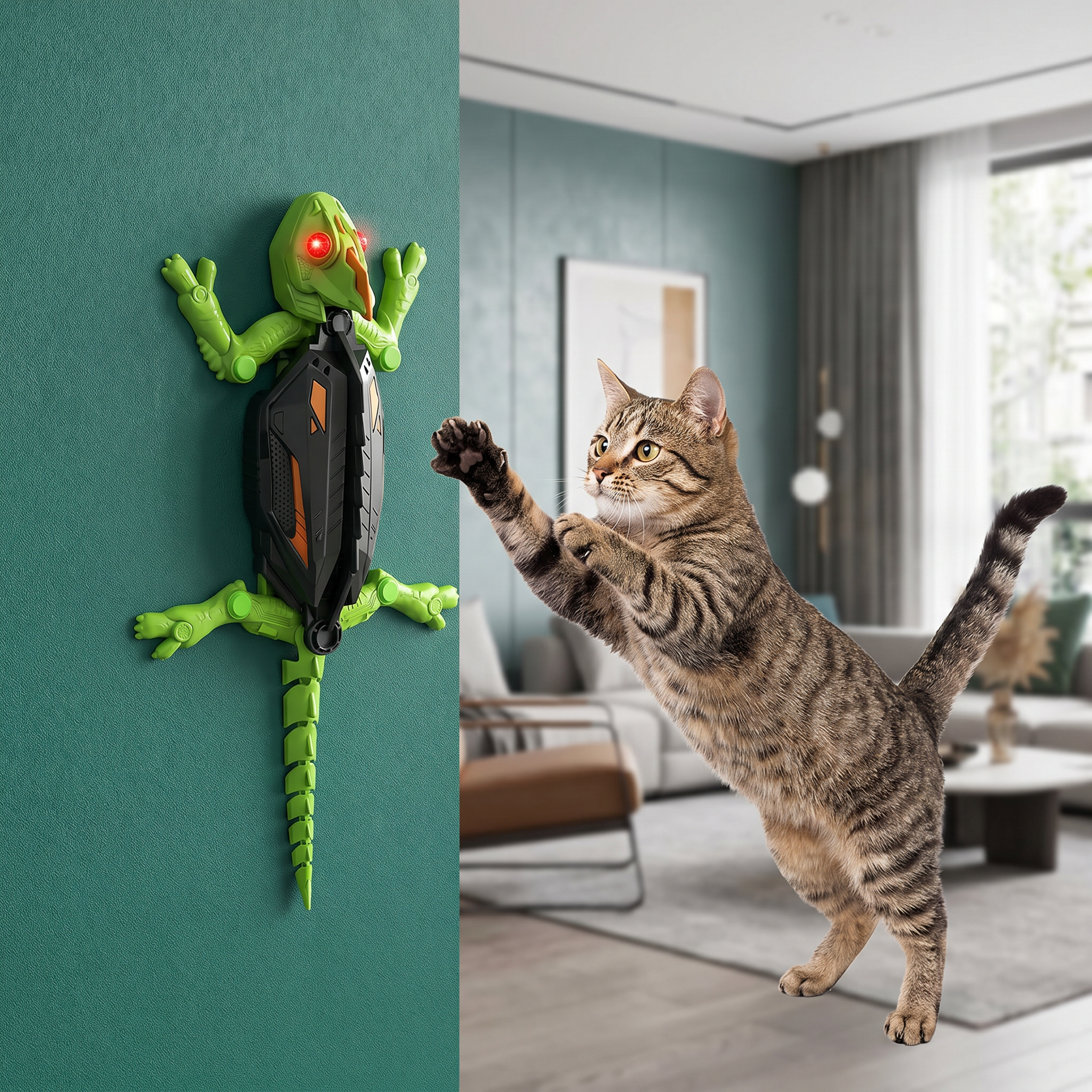 Remote Control Wall Climbing Lizard Toy for Cats – Aussie Pet
