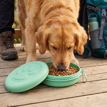 Multifunctional Pet Food Container – Portable 2-in-1 Food & Water Bowl for On-the-Go
