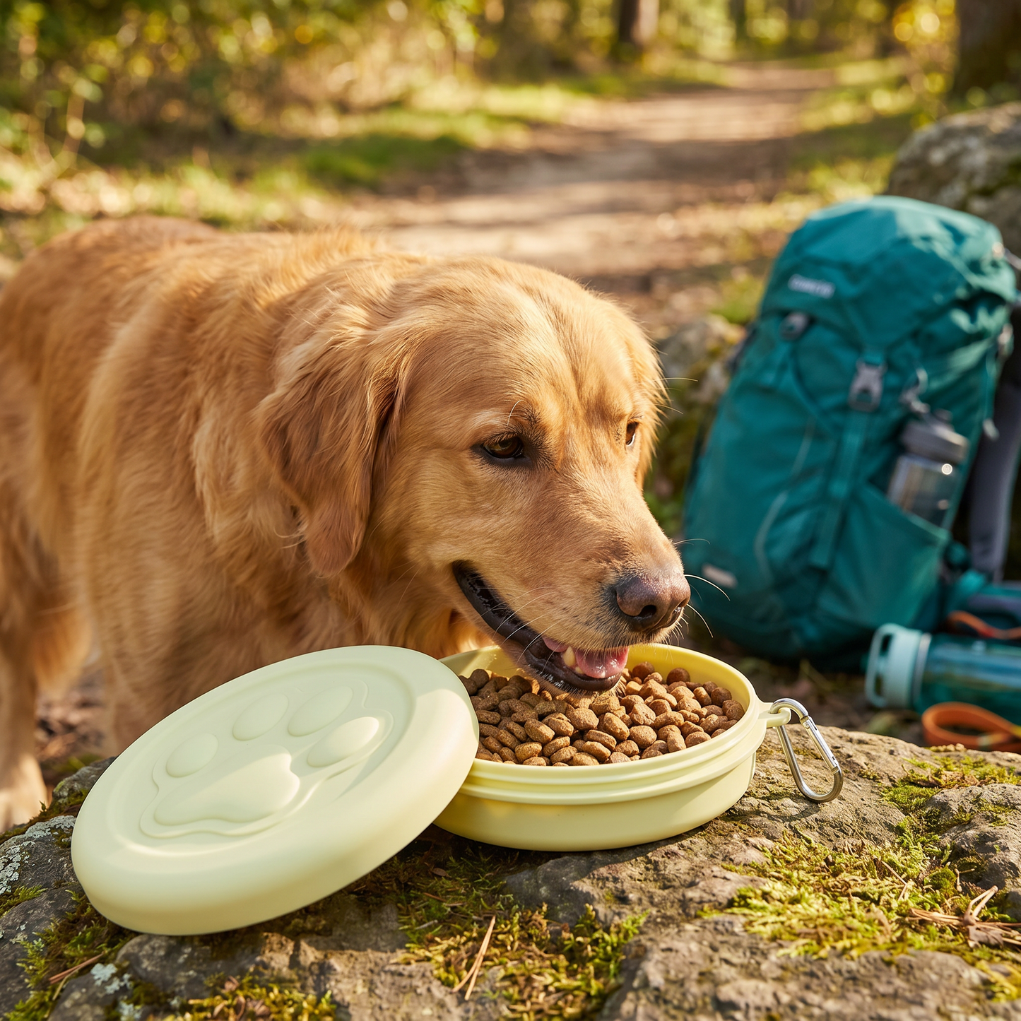 Multifunctional Pet Food Container – Portable 2-in-1 Food & Water Bowl for On-the-Go