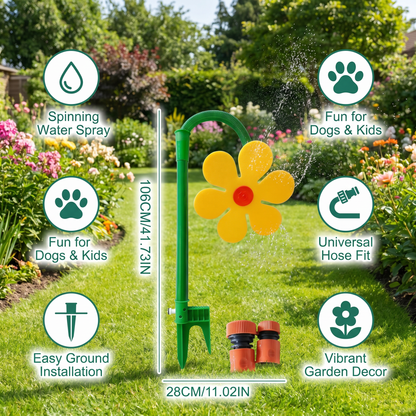 Spinning Sunflower Sprinkler for Dogs