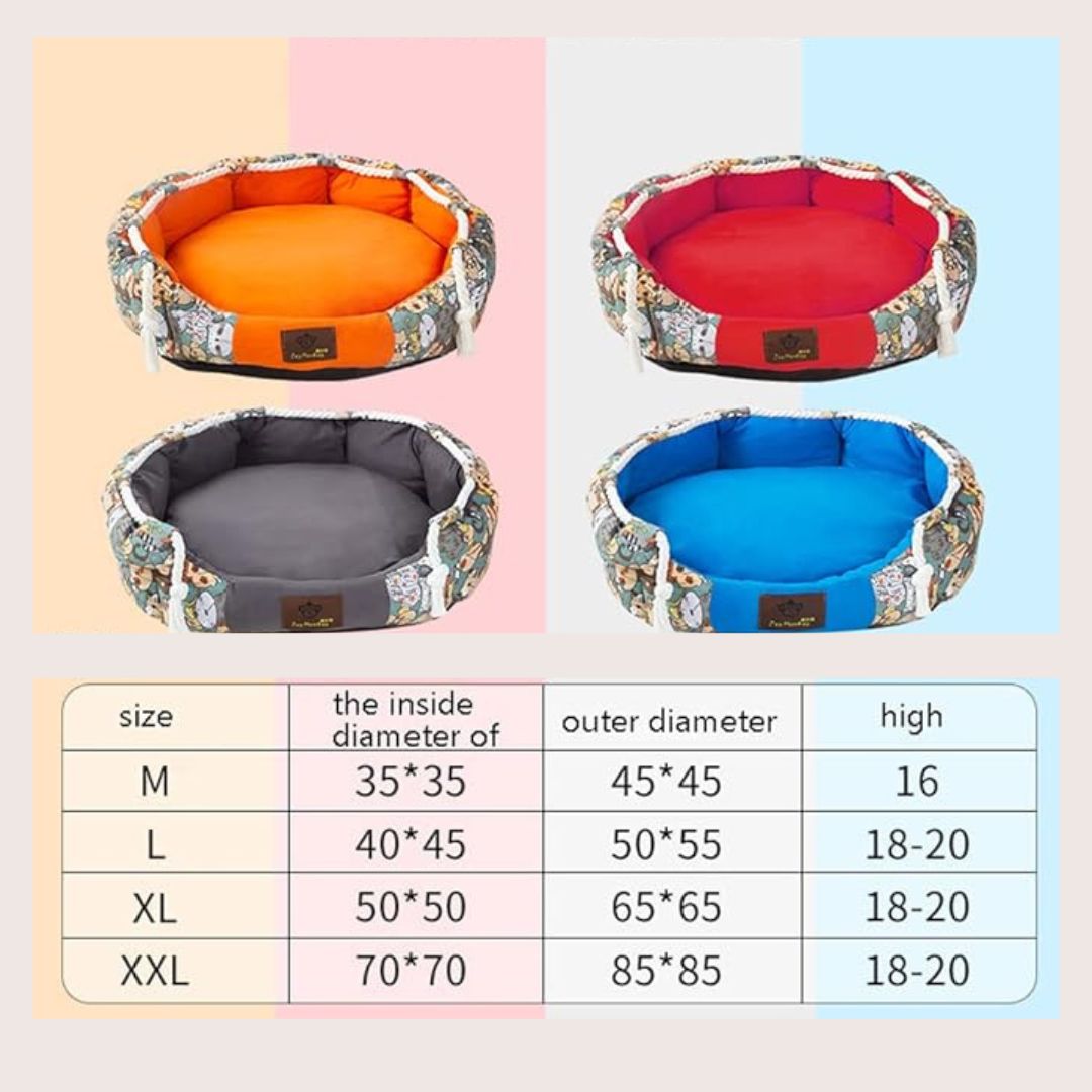 Durable Dog Bed with Pocket Function and Cauterizing Rope