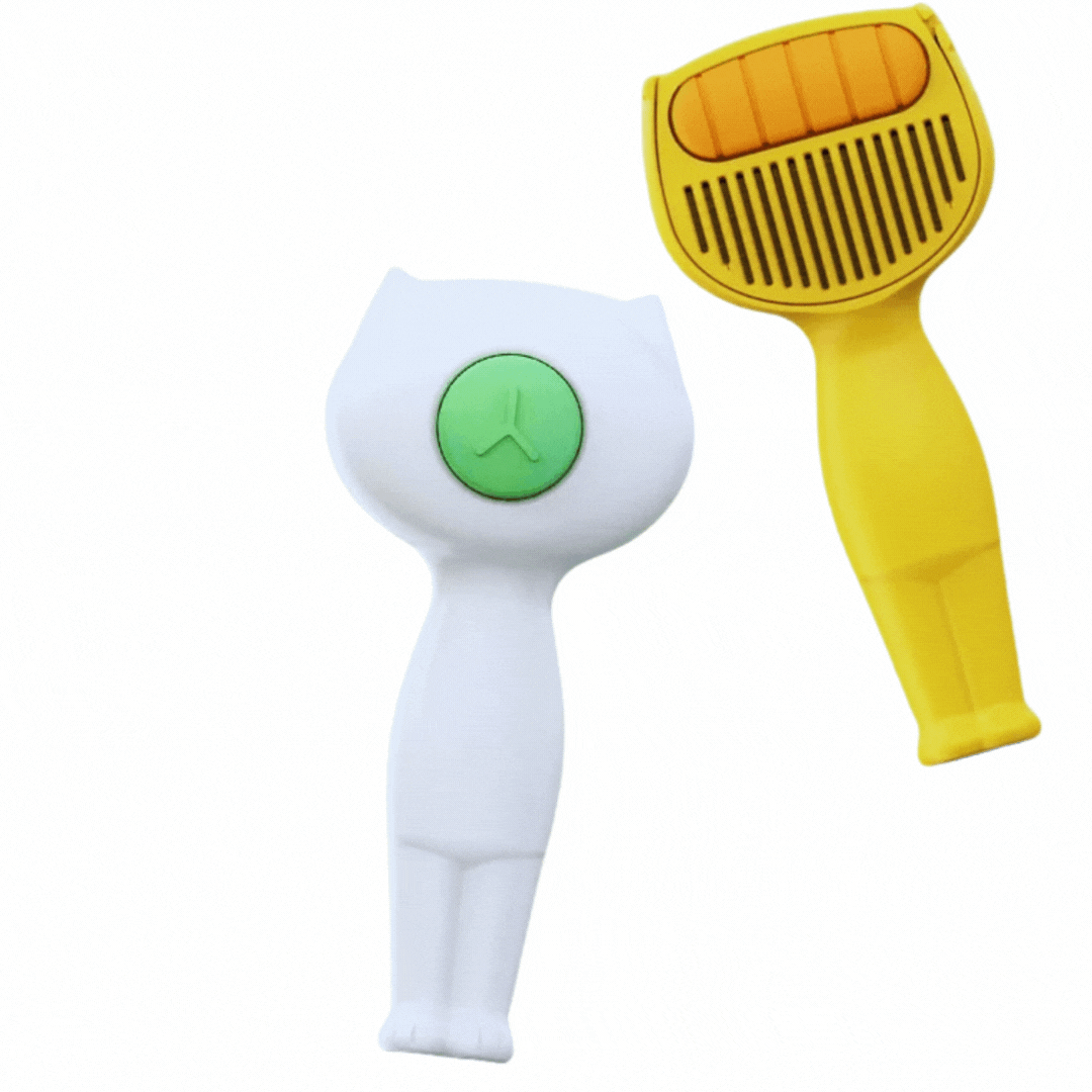 Self-Cleaning Pet Grooming Brush with Hair Removal