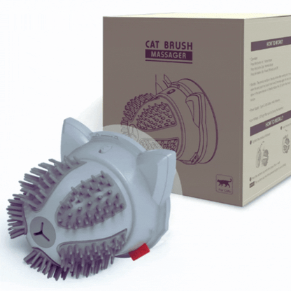 Self-Grooming Electric Cat Brush with Catnip Compartment and Dual Power Supply