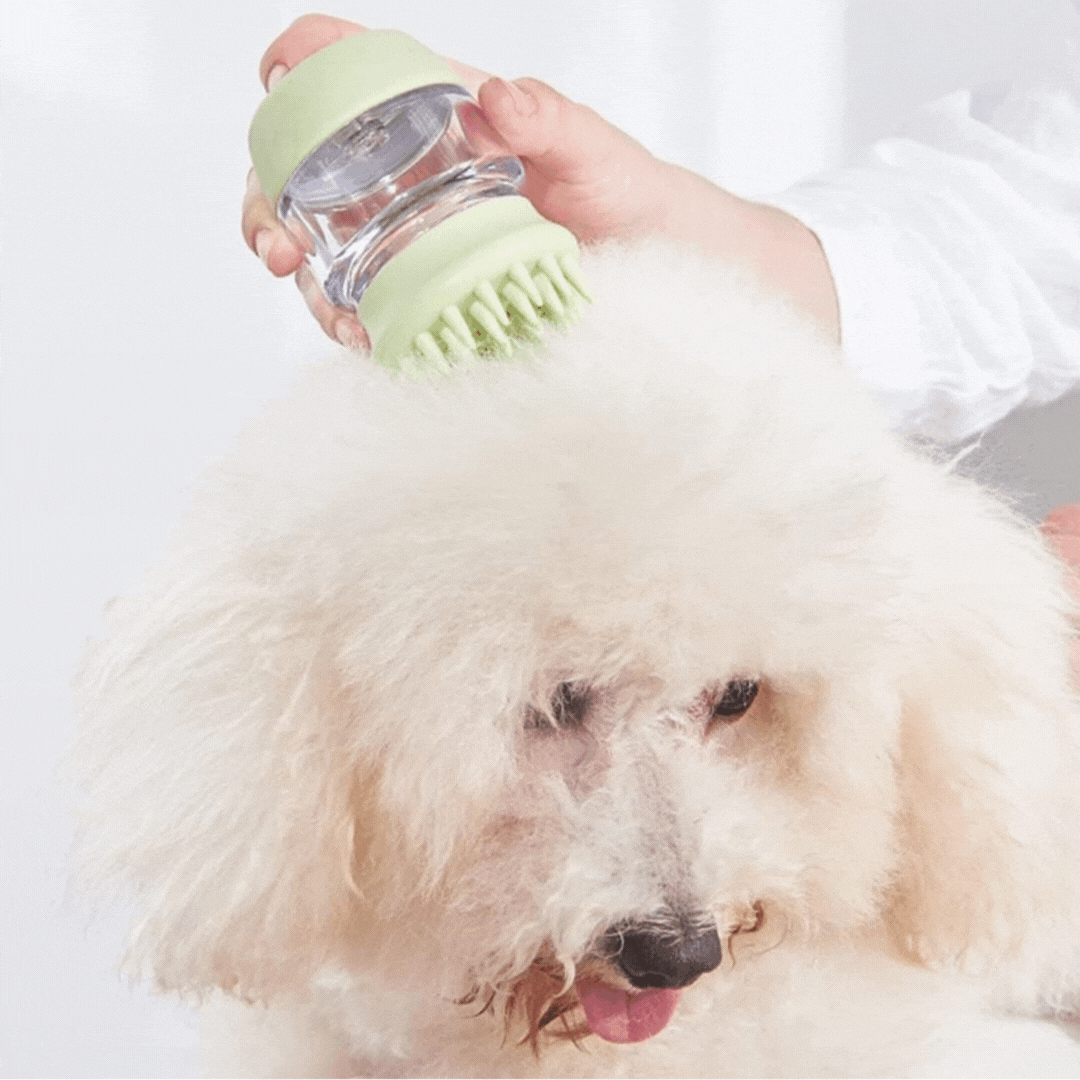 Silicone Shower Brush with Reservoir for Pets