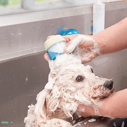Silicone Shower Brush with Reservoir for Pets