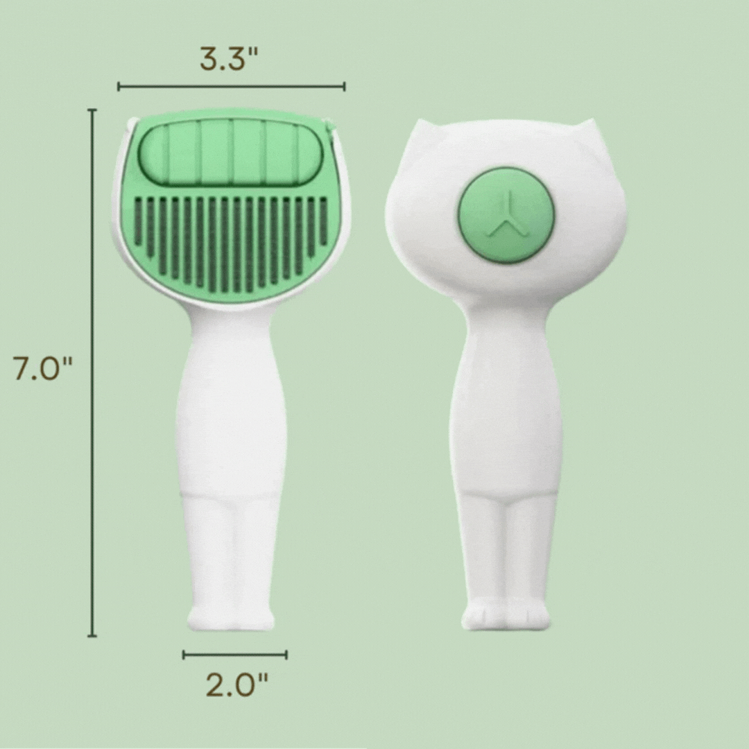 Self-Cleaning Pet Grooming Brush with Hair Removal