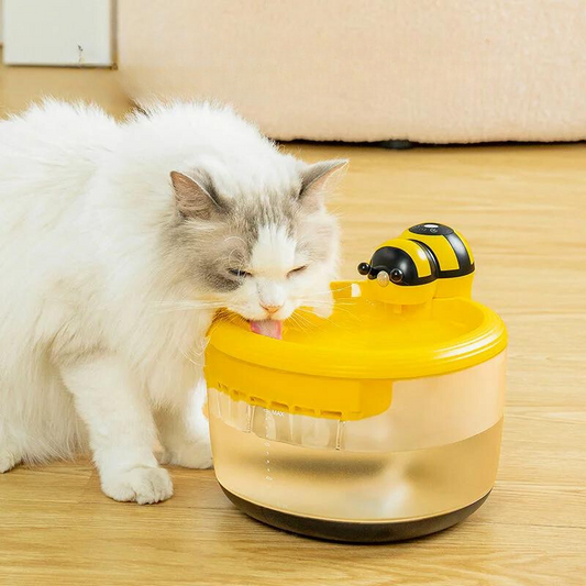 Automatic Water Fountain for Pets with Bee Design