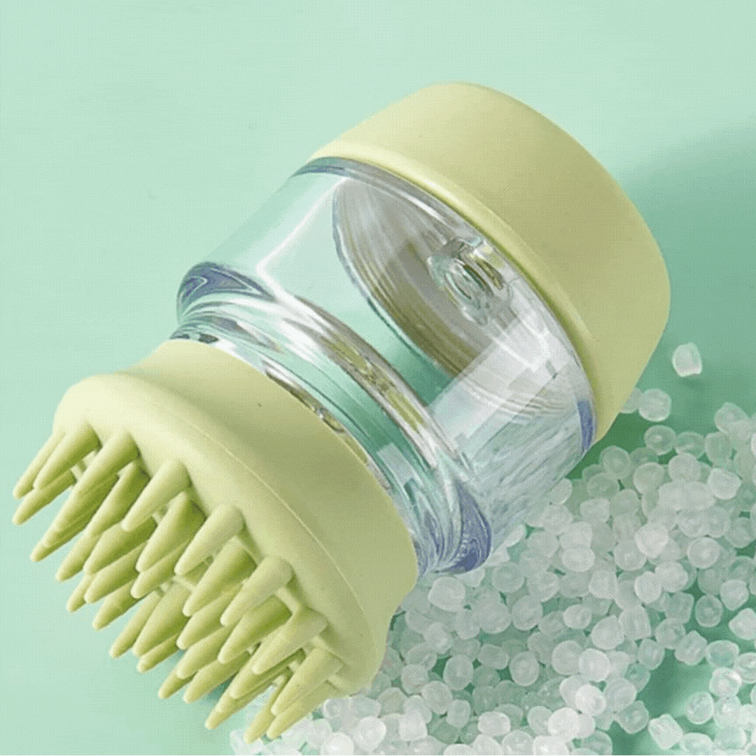 Silicone Shower Brush with Reservoir for Pets