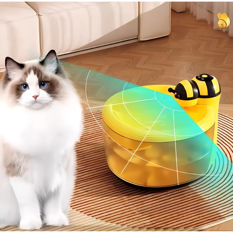 Automatic Water Fountain for Pets with Bee Design