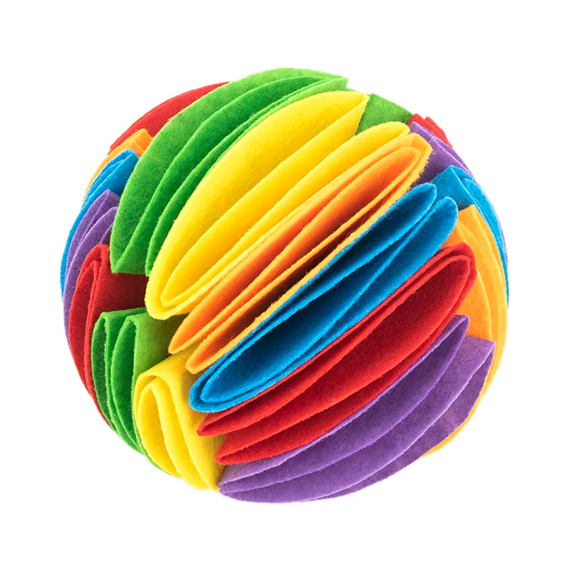 Dog Toy Ball – Colourful Fabric Ball for Chewing and Playing