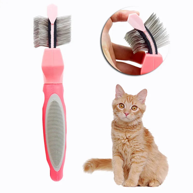 Cat Shampooing Comb - Detangling Brush for Cats and Dogs