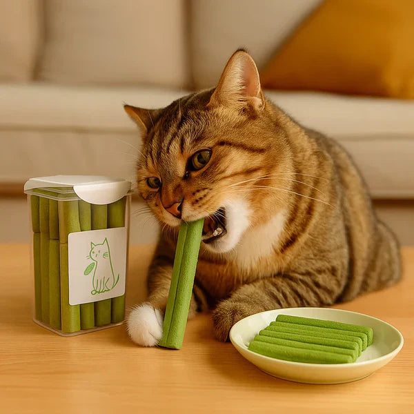 Cat Grass Sticks for Better Digestion and Healthy Teeth