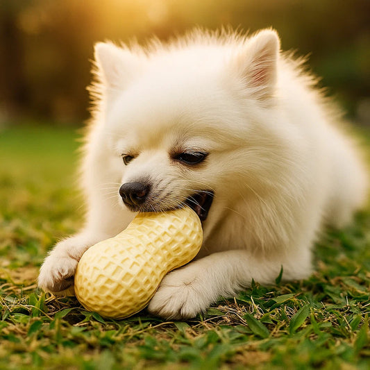 Peanut-Shaped Chew Toy for Dogs, Durable
