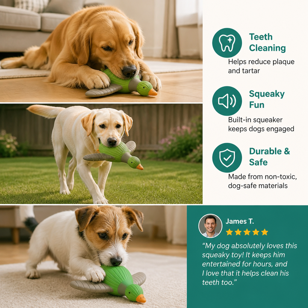 Interactive Chew & Squeak Animal Dog Toy