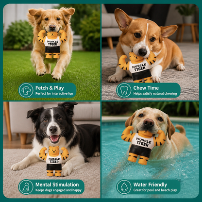 Durable Squeaky Muscle Buddy Dog Toy