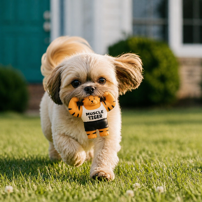 Durable Squeaky Muscle Buddy Dog Toy