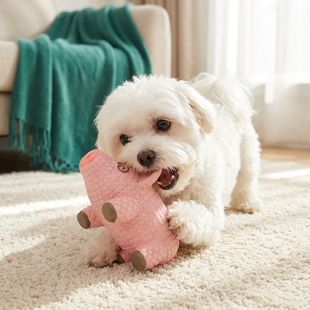 Interactive Chew & Squeak Animal Dog Toy