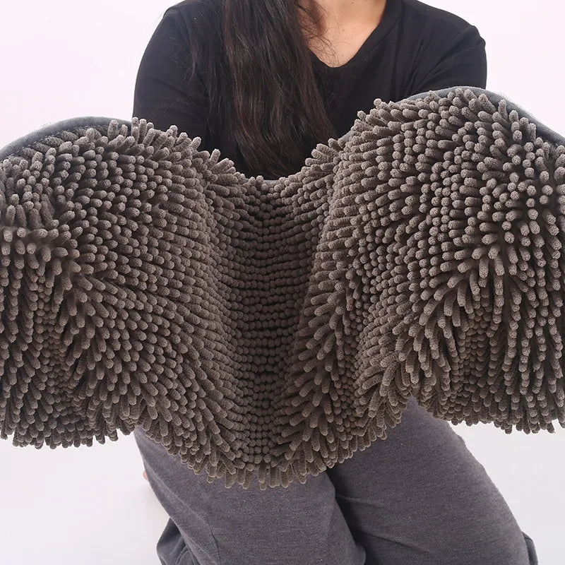 Absorbent Dog Glove with Embroidered Paw for Quick Drying