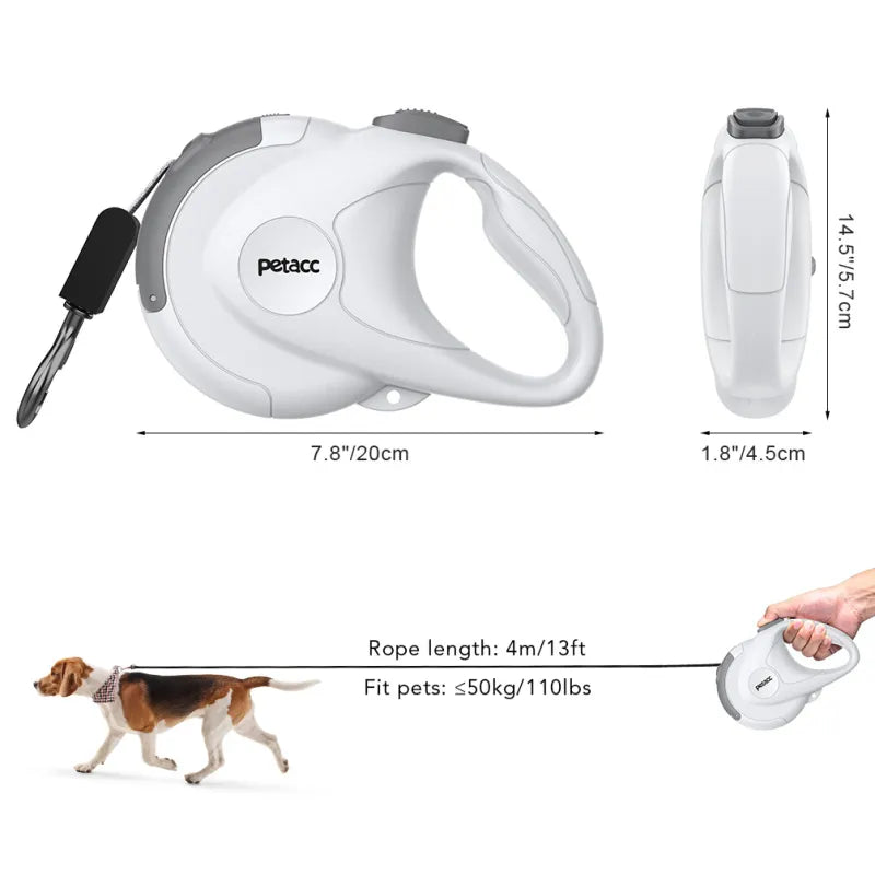 Automatic Retractable Dog Leash with Rotating Mechanism - 5m Flexible Leash for Dogs