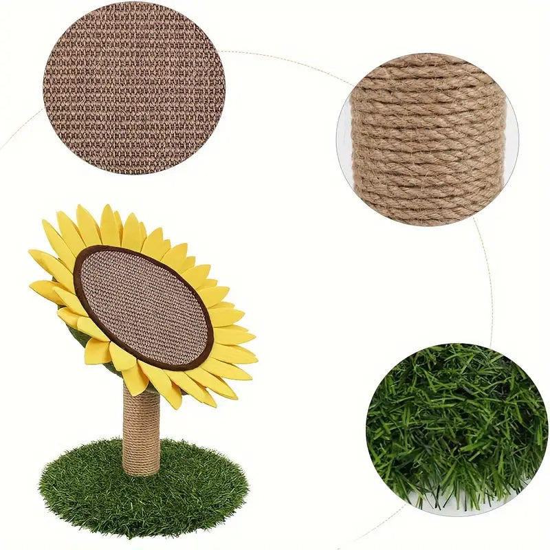 Sisal Sunflower Scratching Post for Cats