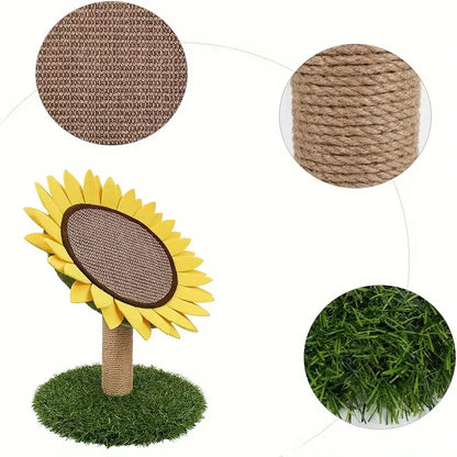 Sisal Sunflower Scratching Post for Cats