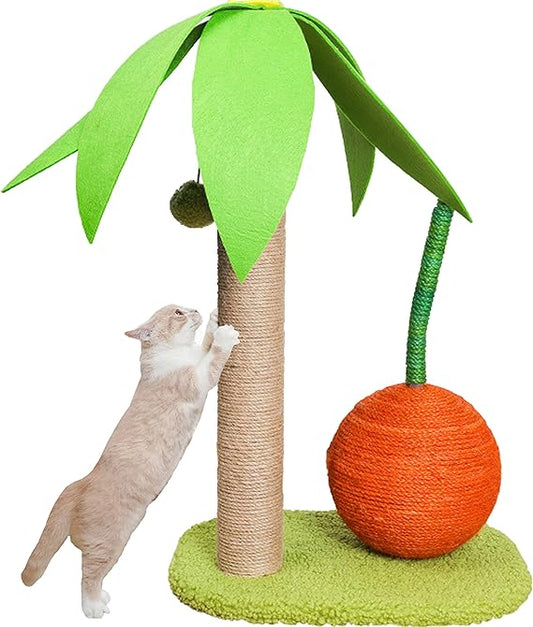 Sisal Cat Tree for Cats with Orange