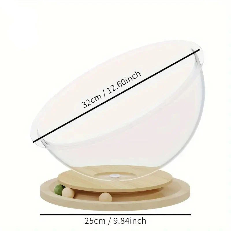 Comfortable Ball for Cats with Integrated Play Station