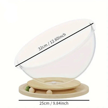 Comfortable Ball for Cats with Integrated Play Station
