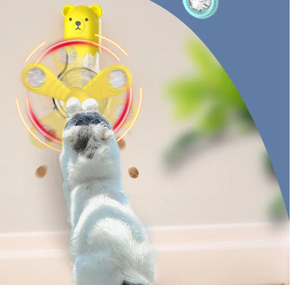 Interactive Pet Toys – Bear-Shaped Food Dispenser with Rotating Arms