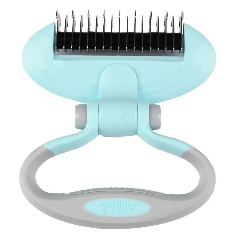 Ergonomic Pet Detangling Brush with 360° Rotating Head for Gentle Coat Care