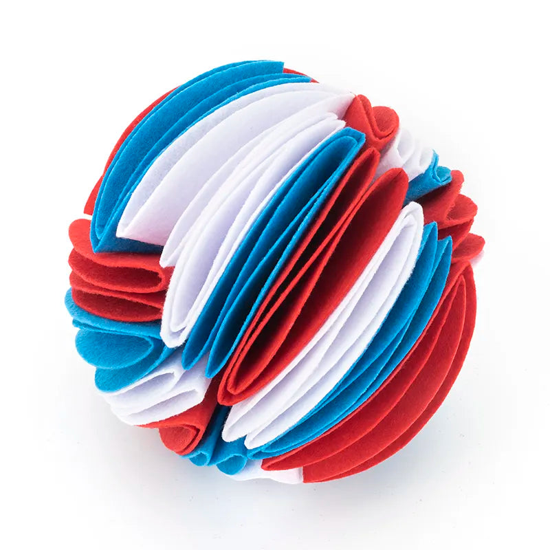 Dog Toy Ball – Colourful Fabric Ball for Chewing and Playing