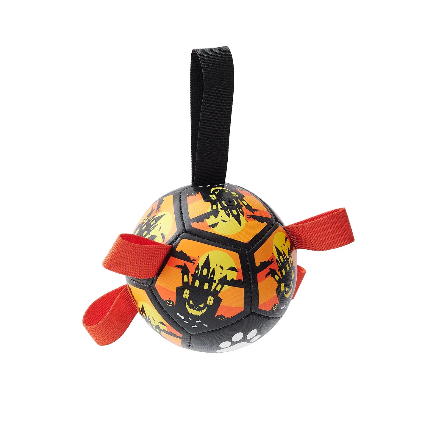 Interactive Ball Dog Toy – with Nylon Rope and Handles