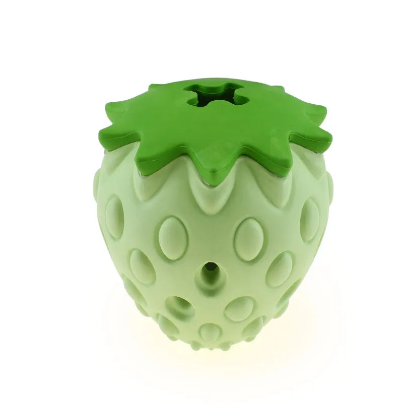 Chew Toys for Dogs - Interactive Rubber Strawberry-Shaped Toys