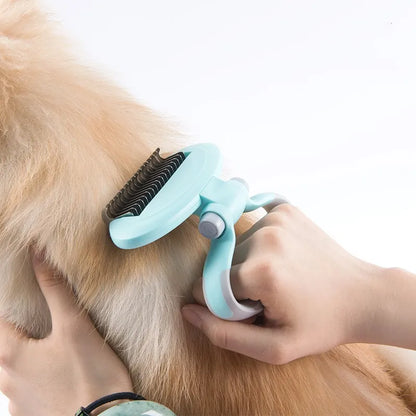 Ergonomic Pet Detangling Brush with 360° Rotating Head for Gentle Coat Care