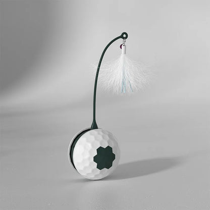 Interactive Cat Toy with Feather - Electronic Toy Ball for Cats