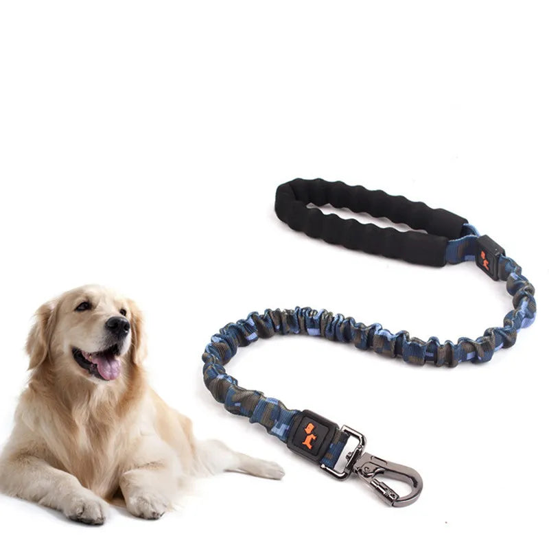 Elastic Dog Leash with Shock Absorber - Adjustable Nylon Leash for Dogs